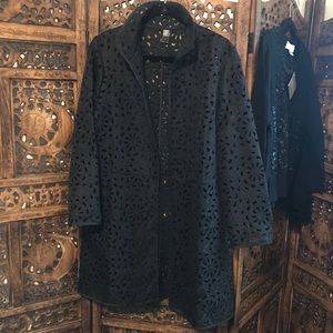 Gumps San Francisco Floral Cut Out Jacket SZ L